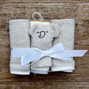Dream Gro | Baby Washcloths & Elephant Finger Puppet | Gender Neutral | NWT